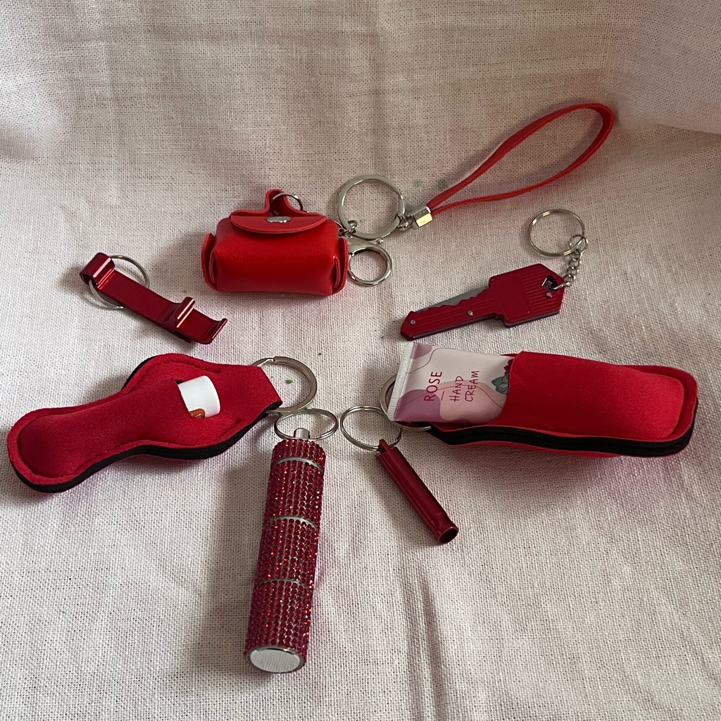 Red Bling Womens Safety Accessory Set